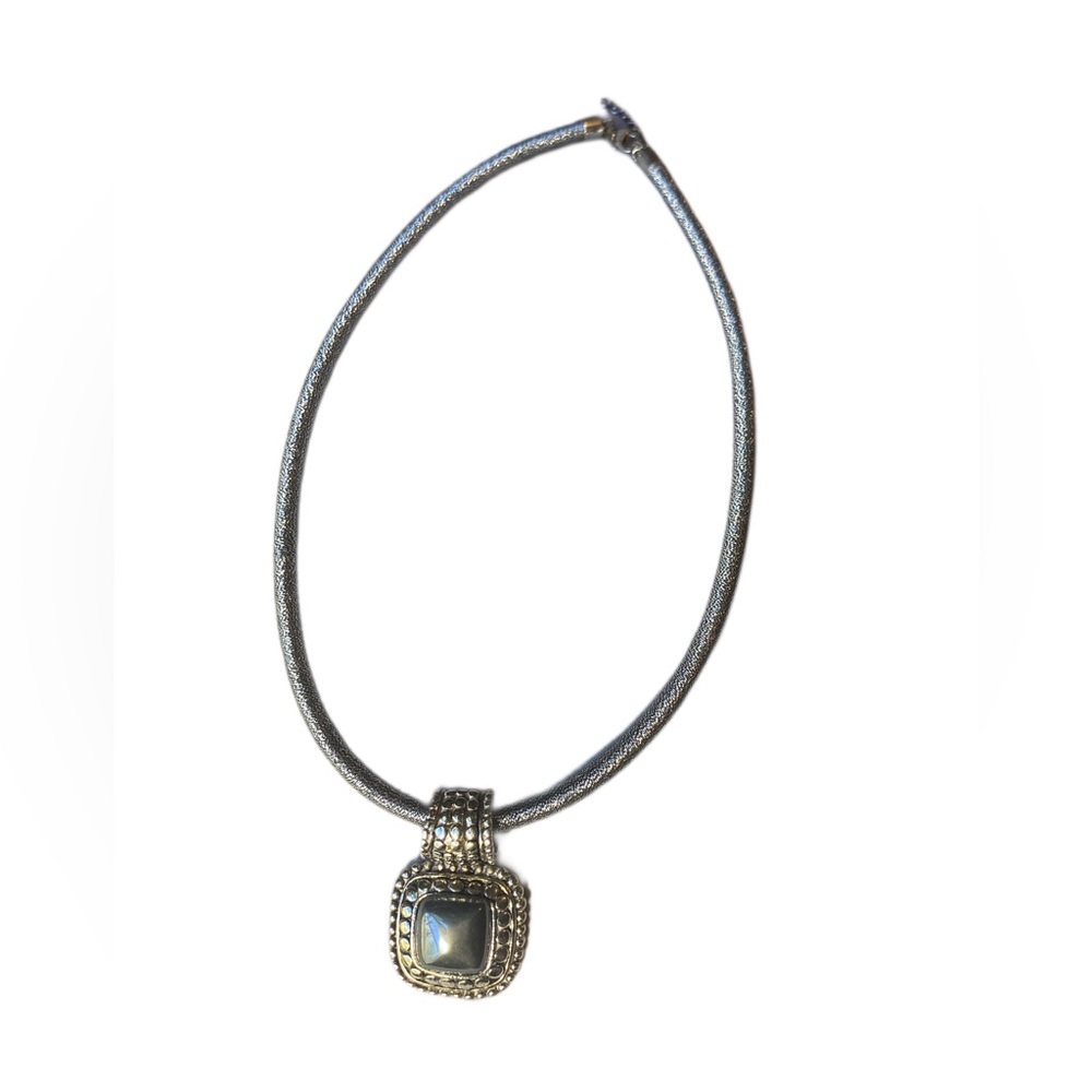 sajen 925 rope necklace 19” w/2” expander rope necklace with beautiful pendant